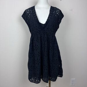Aritzia Wilfred Dress Womens Small Mini Eyelet Babydoll Gothic Boho Whimsigoth